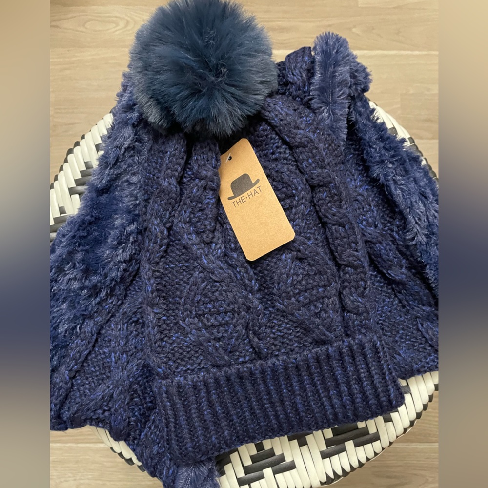 Best seller warm winter slouchy beanie hat scarf set knit beanie hat and scarf.